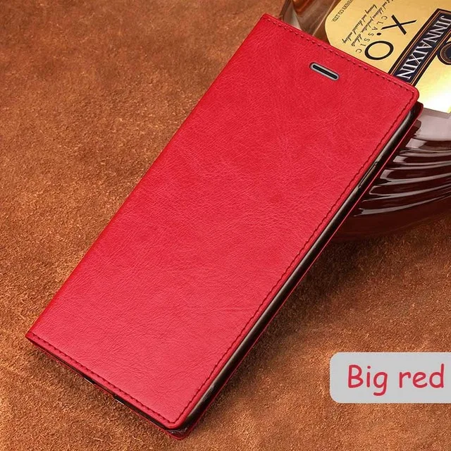 Флип-чехол для телефона s для IPhone 6, 7, 8 Plus, X, Xs Max, чехол, масло, воск, кожа, на присоске, задняя крышка для IPhone 6, 6S Plus, 6 p, 7 p, 8 p, чехол - Цвет: Red