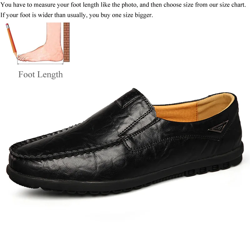 Мужские лоферы, кожаные туфли Мужская обувь для вождения; zapatos de hombre cuero весна-осень без шнуровки женская обувь calzado; женские мокасины; большие размеры Лоферы человек - Цвет: Black