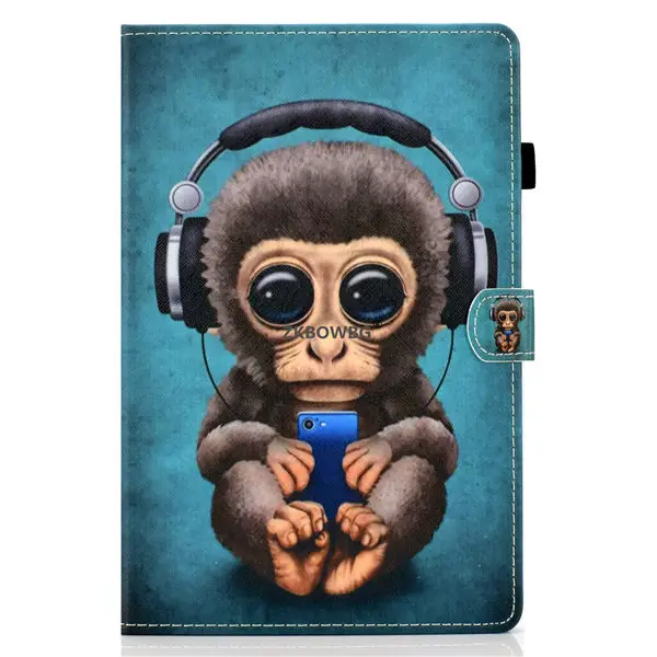 Из искусственной кожи чехол для Samsung Galaxy Tab S6 10,5 дюймов SM-T860 T860 T865 10," Планшет милый мультфильм красочный термополиуретановая накладка на заднюю панель - Цвет: Er.Ji.Hou.Zi