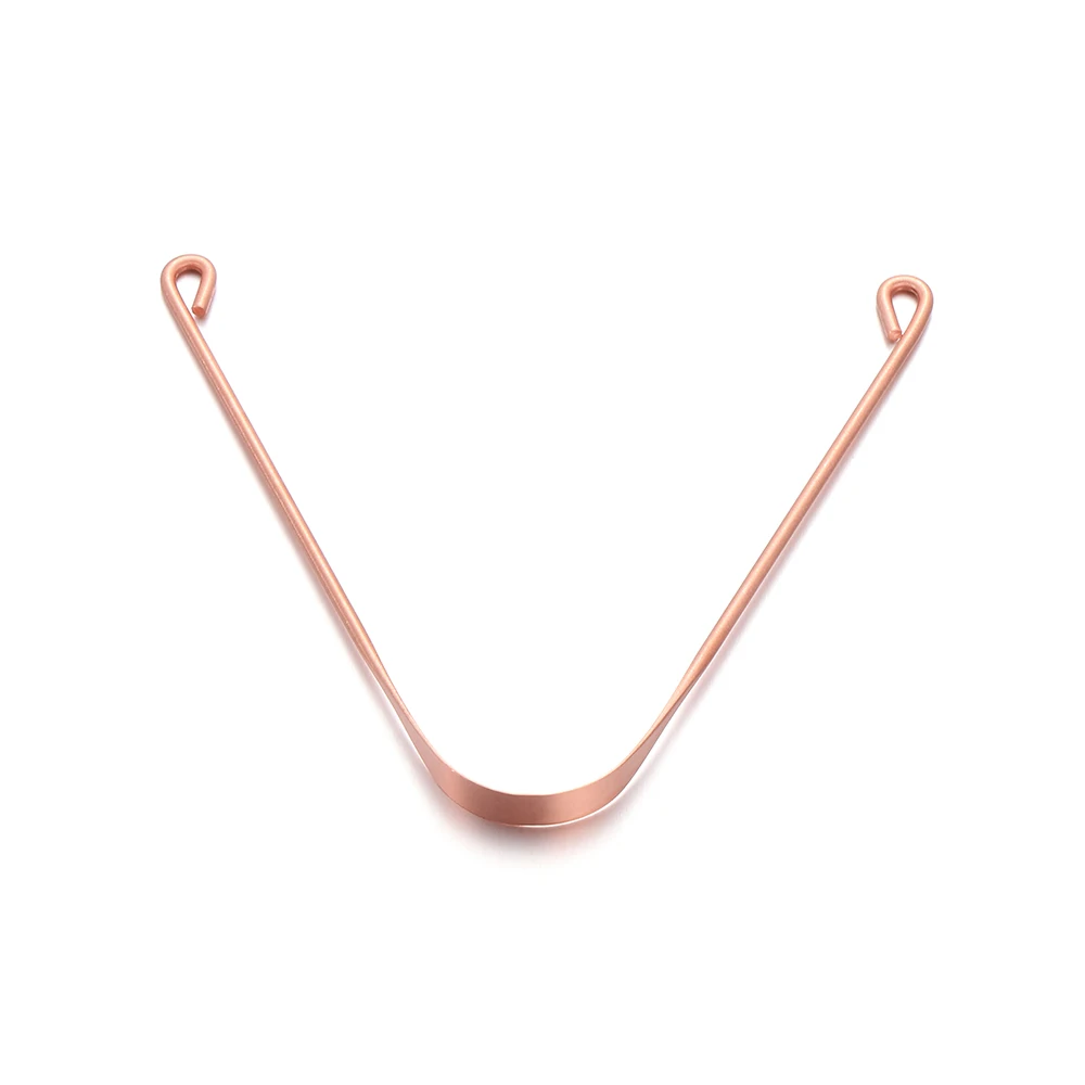 Copper Tongue Scraper Cleaner Stainless Steel Dental Cleaning Health Tool Fresh Breath Bad Breath Care Oral Hygiene Toothbrushe