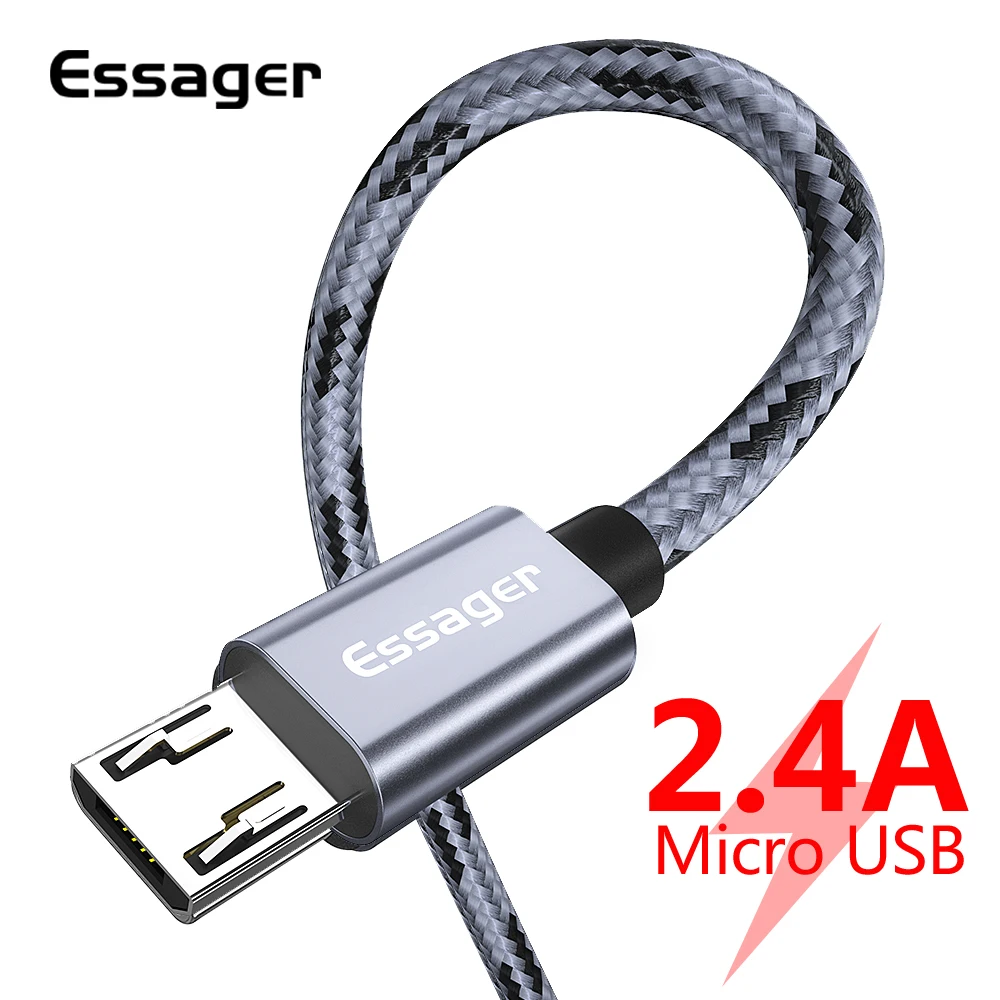 Кабель Micro USB Essager для быстрой зарядки и передачи данных, зарядный кабель для samsung Xiaomi Redmi Note 5, провод Microusb, кабели для мобильных телефонов