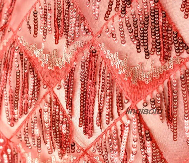 Ткань с пайетками и бахромой, сетка, вышивка, Свадебный костюм, сделай сам