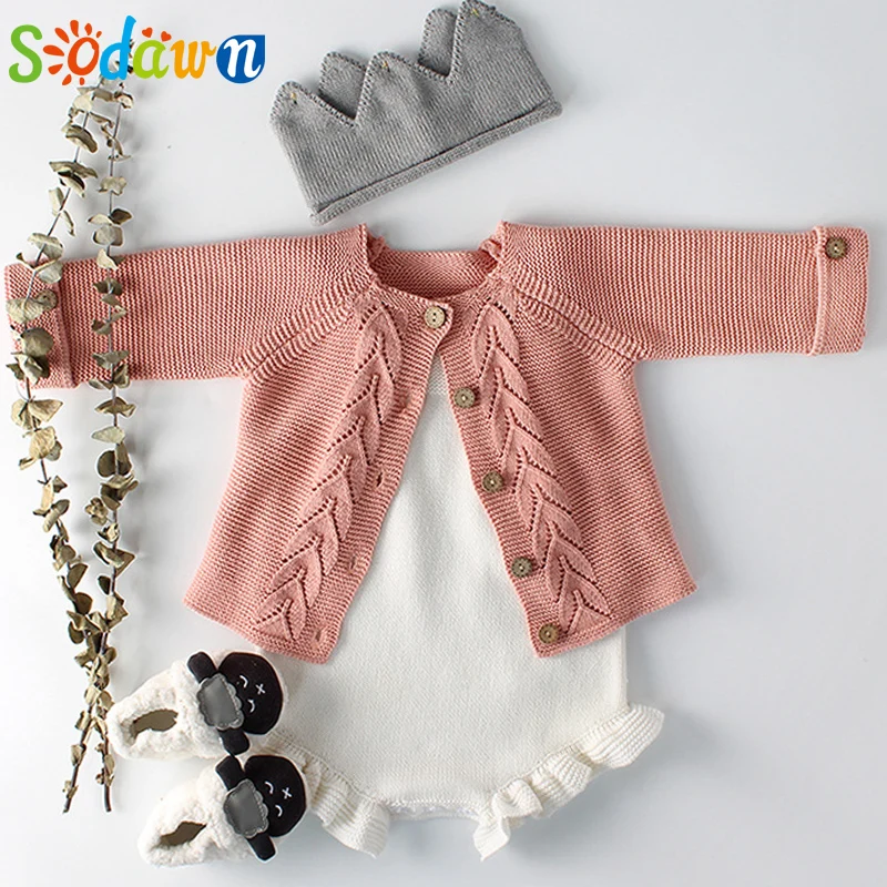 

Sodawn 2PCS Baby Clothing Set For Girl 2019 New Baby Girl Romper Knitted Jumpsuit+Coat Autumn Winter Clothes Toddler Girl Suit