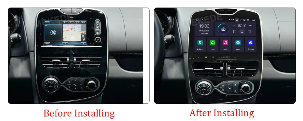 MEKEDE Android 9 автомобильный dvd-плеер gps навигация для Renault Clio 2013- радио рекордер мультимедийное головное устройство HD экран