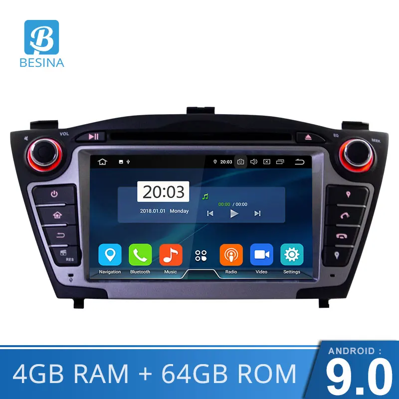 

Besina Android 9.0 Car DVD Player for Hyundai Tucson/IX35 2011 2012 2013 GPS 2Din Car Radio Stereo Multimedia Autoaudio WIFI RDS