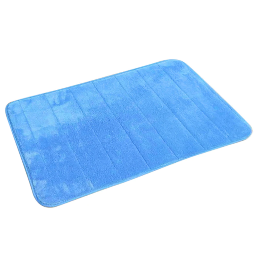 Blue 50cmx80cm Пены памяти коврик для ванной мягкий сильный абсорбент нескользящий толстый напольный коврик в ванную комнату TB - Цвет: Blue 50cmx80cm