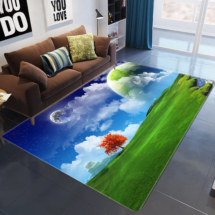 3D Print colorful carpet European American retro bedroom living room rug kids room floor mat home parlor tapete customized