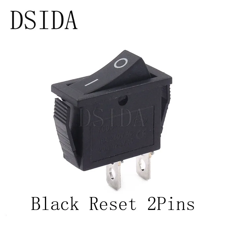 Reset 2Pins KCD3 кулисный переключатель ВКЛ-ВЫКЛ-вкл 2 положения 2 контакта/3 контакта электрическое оборудование с выключатель света 16A 250 V/20A 125V AC - Цвет: Reset 2Pins