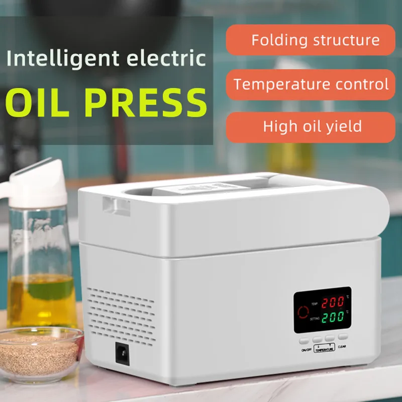 Automatic Electric Intelligent Household Oil Press Stainless Steel Frying Machine Peanut Sesame So On Both Cold Hot Extractor