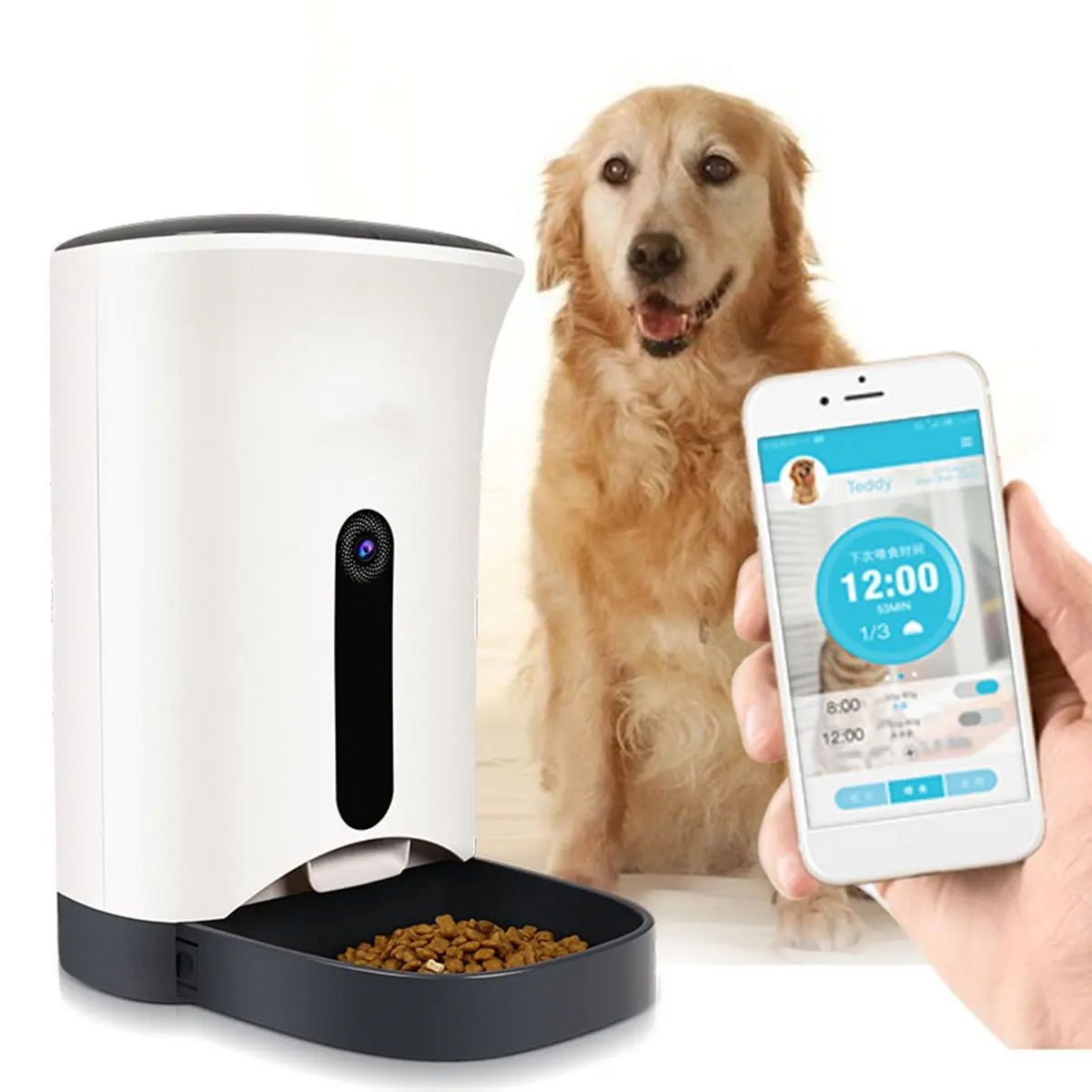 

Wifi Automatic Pet Feeder Dog Cat Feeding Dry Food Plastic Bowl Automatic Dispenser Camera Timer Pet Dog Feeder Puppy Supplies