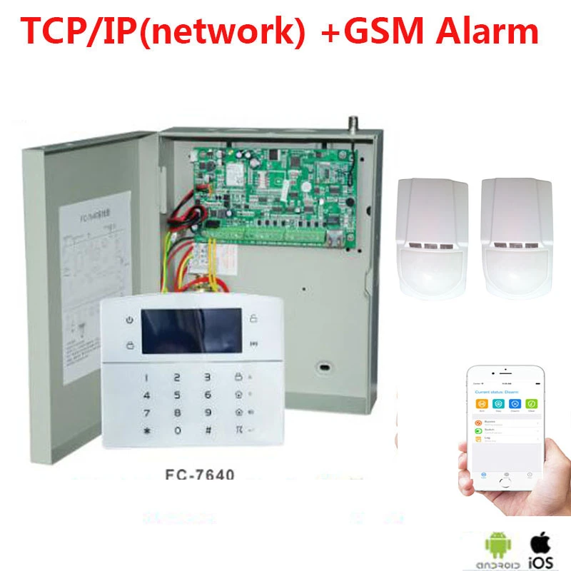 フォーカスfc 7640工業用ネットワーク警報システム8有線ゾーン32ワイヤレスゾーンtcp Ip Gsm金属ボックス有線セキュリティ警報ボックス Box Box Tcp Iptcp Ip Alarm System Aliexpress
