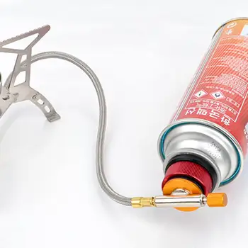 

2pcs Outdoor Camping Gas Stove Converter Auto-off Cartridge Tank Cylinder Adapter Self-closed Split Type Furnace Connector