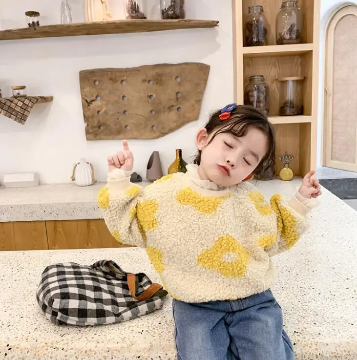 Вязаный свитер для девочек, Модный Зимний пуловер для девочек 1-6 лет