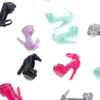 

Random 10 Pairs Assorted Fashion Colorful Mixed Style Sandals High Heels Shoes For Barbie Doll Accessories Clothes Dress Kid Toy