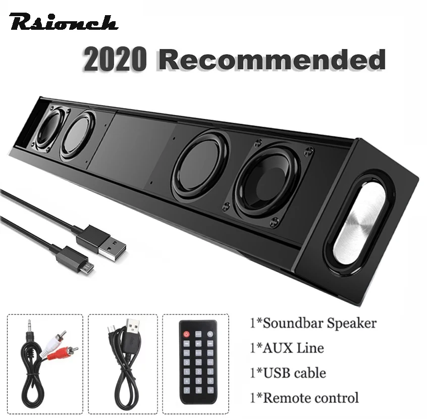 

Rsionch 20W High power Wireless Portable Bluetooth Speaker Super Bass Home Theater Soundbar Subwoofer for Computer TV