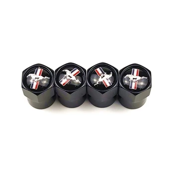 

4PCS Car Tires Wheel Valve Cap Dust Cover Auto Styling for Ford Wolf ST Racing GT Shelby mustang kuga Accessories