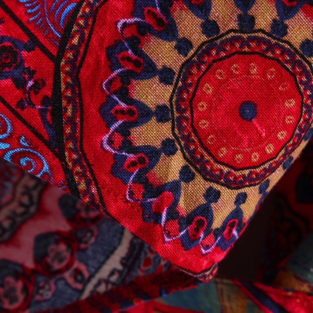Страусиная Модная рубашка с длинными рукавами Гавайские винтажные Этнические красные рубашки с принтом Повседневные Удобные мужские рубашки больших размеров