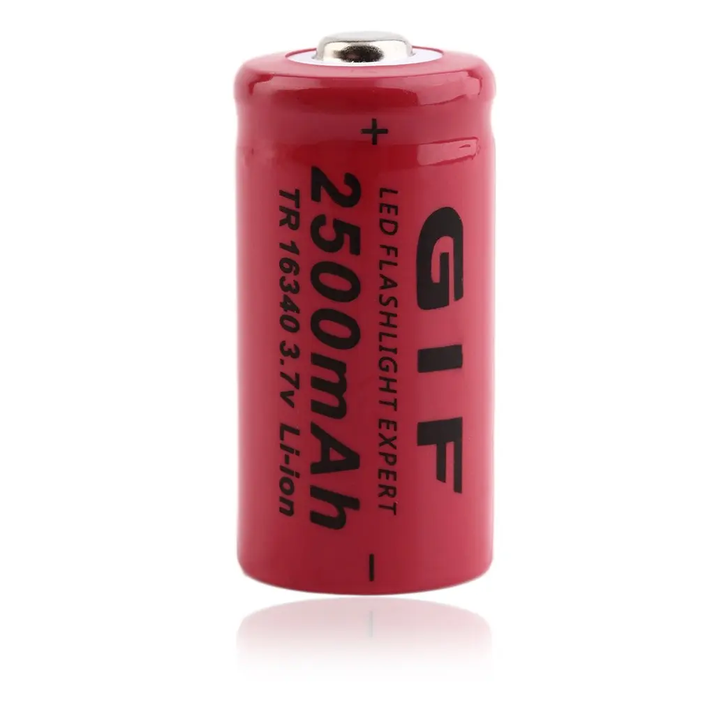 

Low Reoccuring Operation Cist No Memory Effect 3.7V 2500mAh TR16340 Li-ion Rechargeable Battery for LED Flashlight