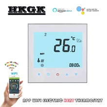 Приложение wifi 16A Электрический термостат с интерактивной голосовой реакцией Amazon Echo Google Home