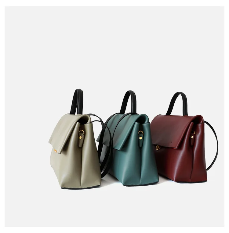 Women Genuine Leather Handbags Vintage High Capacity Ladies Tote For Women Shoulder Crossbody Bags