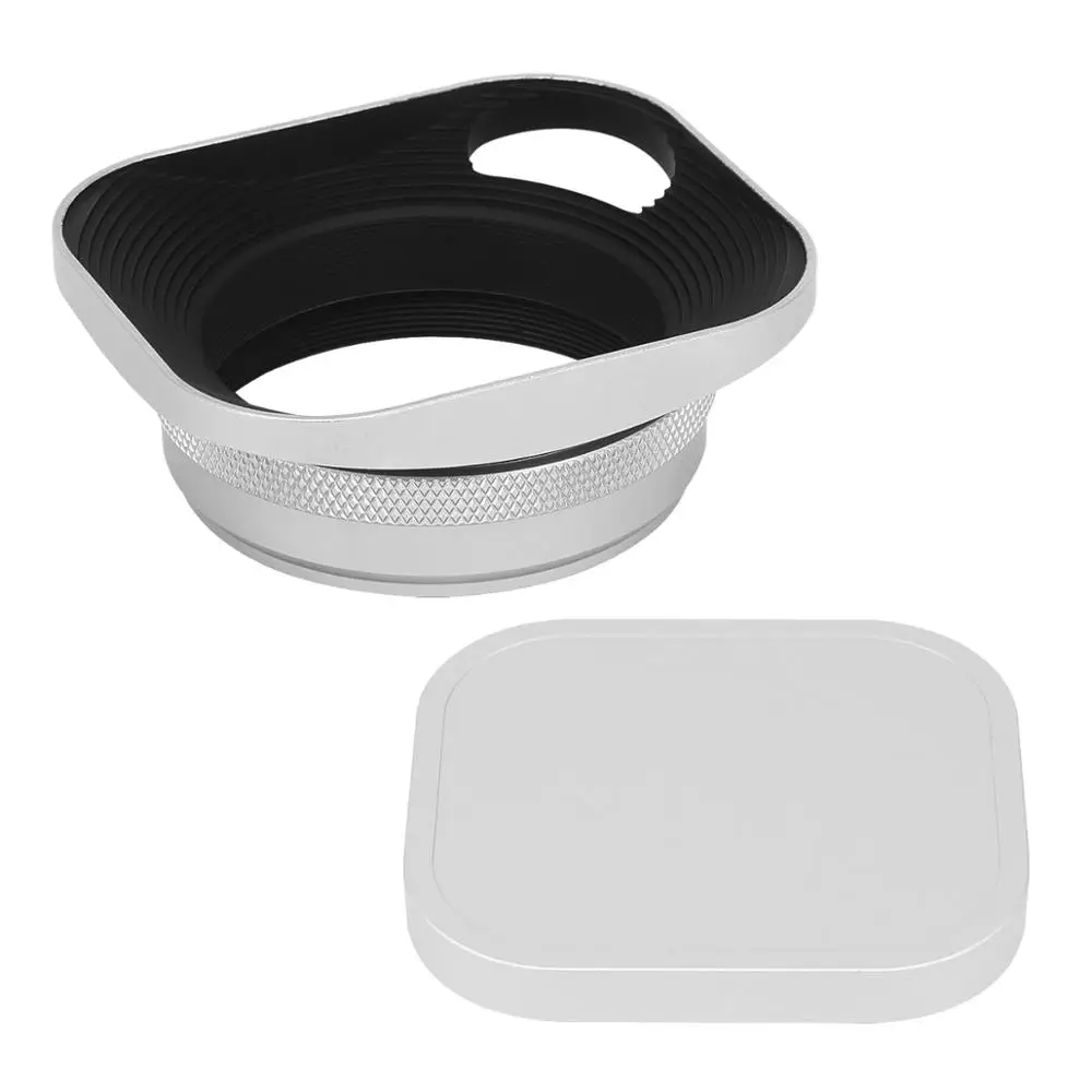 

Haoge Square Metal Lens Hood Hollow Out Designed with 49mm Adapter Ring+Cap for Fuji FinePix X100 X100S X100T X70 X100F X100V