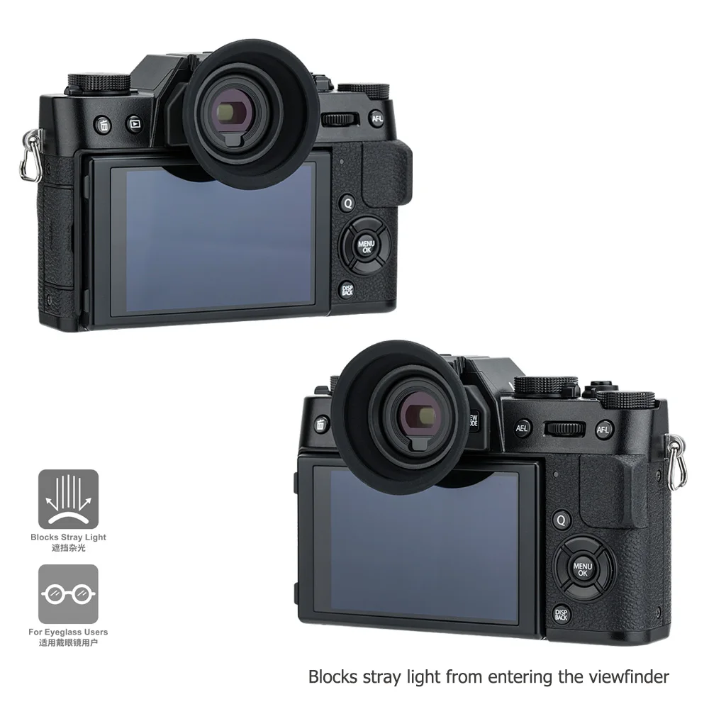 Câmera de Silicone Olho para Fuji Macio Eyecup Ocular Visor Sapata Quente Copo X-t30 ii X-t20 X-t10 Fuji Xt20 Xt10 Xt30 Sombra Via - Image 4