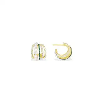 

S925 pure silver high-end micro inlaid Pearl Earrings light luxury Earrings