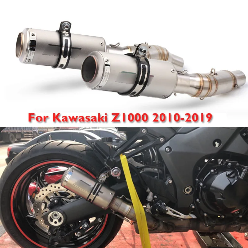 

Z1000 Motorcycle Exhaust System Tip Escape Muffler Connector Link Tube Slip on Full Pipe for Kawasaki Z1000 2010-2019