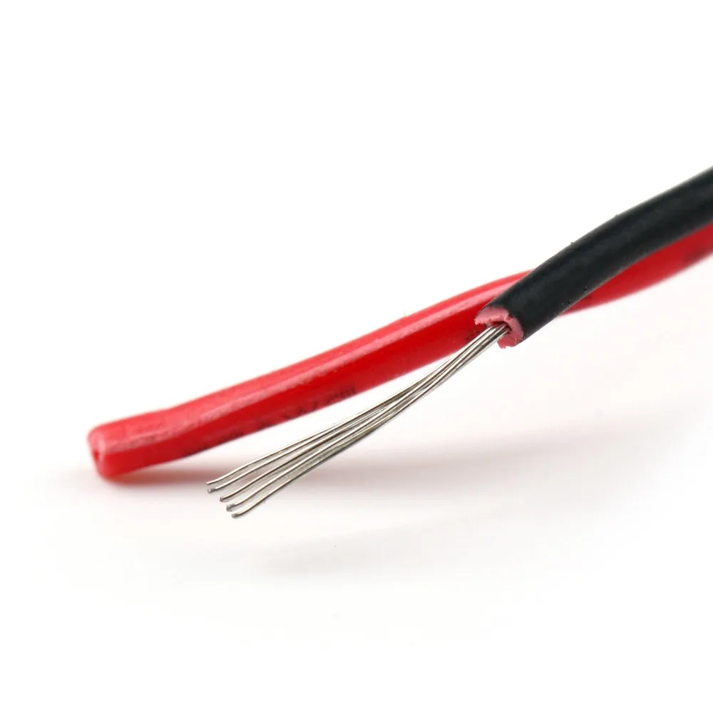 10M UL2468 18/20/22/24/26 AWG Red and BlackElectrical Wire Tinned Copper Insulated PVC Extension LED Strip cable electronica