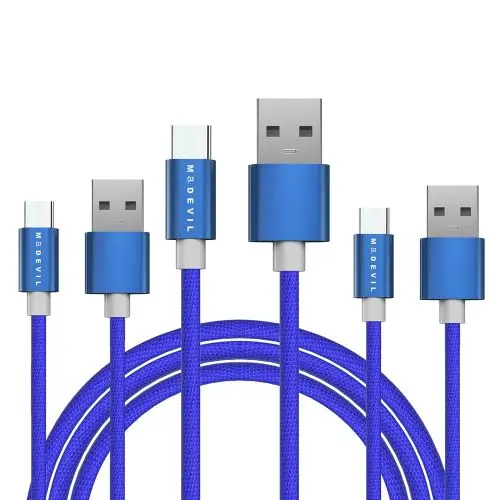 Кабель Madevil usb type C для samsung S10 S9, кабель быстрой зарядки type-C для зарядки мобильных телефонов, кабель синхронизации данных для huawei P30 Pro - Цвет: three data cables