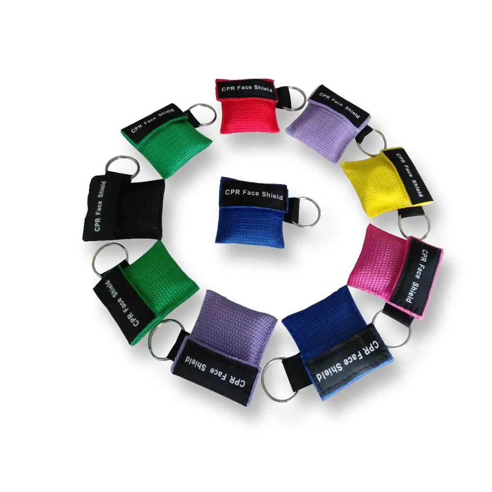 100Pcs/Lot CPR Resuscitator CRP Face Shield With Oneway Valve For