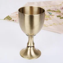 Вино стекло Европейский стиль Античный высоконогий классический ликер медный сплав чашка