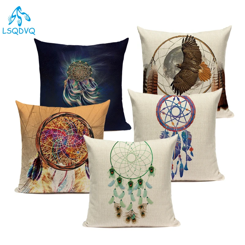 Decorative Throw Pillows Case Dreamcatcher Sofa Home Living Room Pillow
