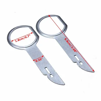

Hot 2PCS 4pcs Useful Practical Radio Stereo Release Removal Install Tool Key Installation For VW for Audi for Ford for Porsche