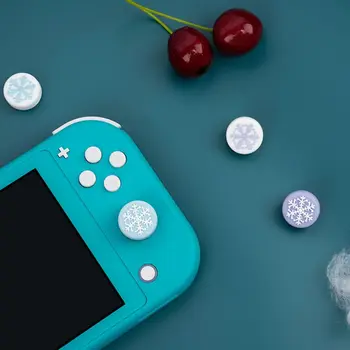 

Rocker Cap Snowflake Silicone Protective Sleeve Blue And Purple Two-color Set Of Four Suitable For Switch Lite