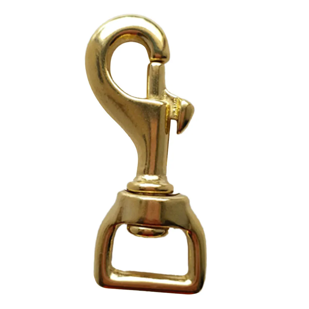 Brass Single Ended Square Swivel Eye Bolt Snap Hook Clip for Scuba Swimming Diving Scuba Diving Free Diving Kayak Boat Accessory
