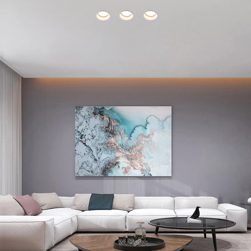 디 밍이 가능한 AC85 265V Recessed Anti Glare LED Downlights 7W 9W 12W 15W LED 천장 스포트 라이트 배경 램프 실내 조명