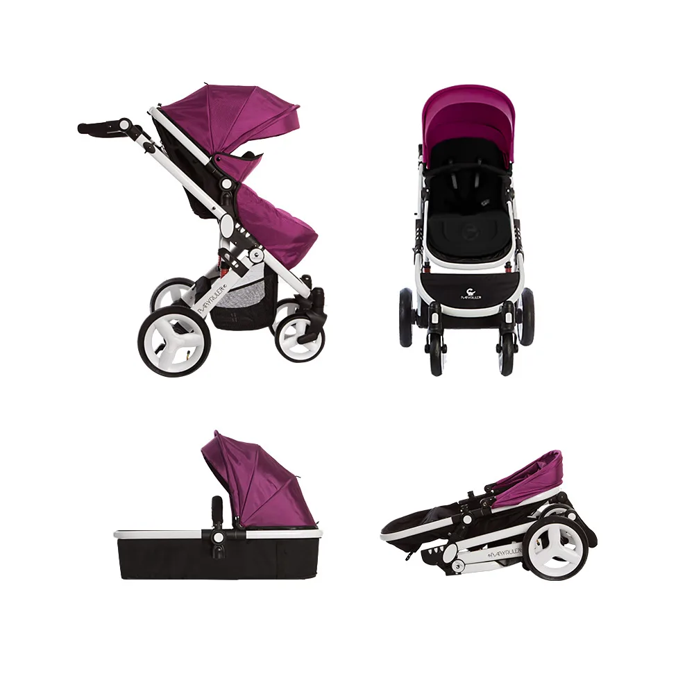 Прогулочная коляска трансформер Babyruler ST166 Фиолетовый(Violet)+ Накидка на ноги