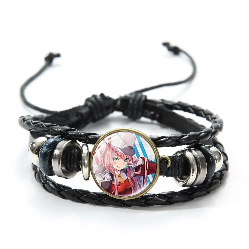 Style 19 SONGDA DARLING In The FRANXX Косплей-браслет аниме фигурка ноль два Хиро стекло фото купол тканый кожаный браслет подарок для фанатов - Окраска металла: Style 19