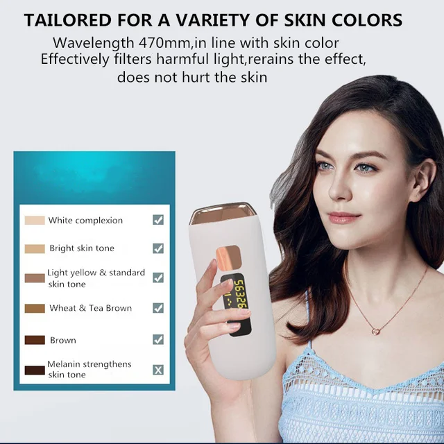 500000 Flash Permanent IPL Laser Hair Removal Machine Mini 3 in 1