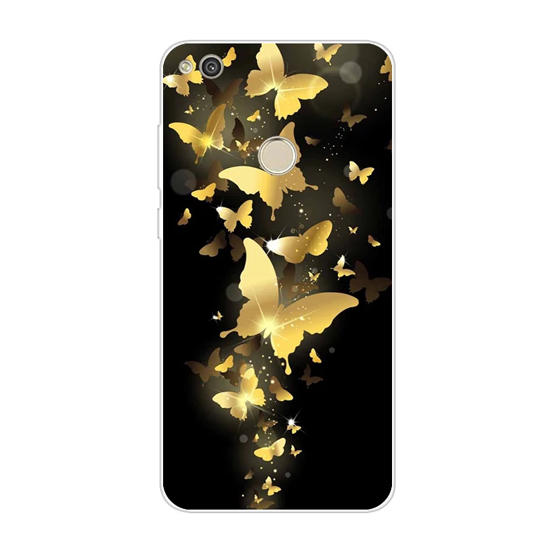 Тёмно-синий Чехол для телефона huawei P8 Lite мягкий силиконовый TPU шикарный рисунок для Coque huawei P8Lite P 8 Lite чехол - Цвет: Тёмно-синий