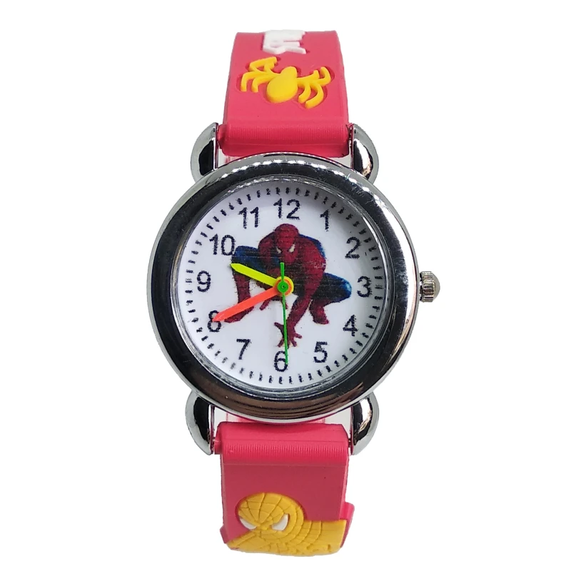 Spiderman Watch children classic men watch Genuine kids watches Boys Fashion Quartz Wristwatches Soft silicone students 2