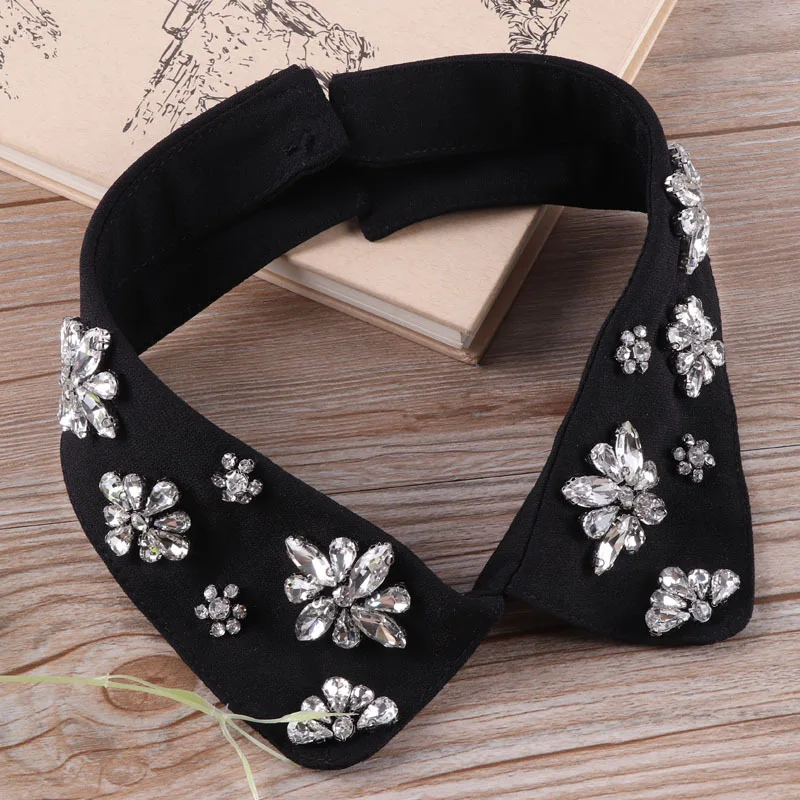 Neck Collar Женский Галстук, шифон, хлопок, жемчуг, бисер, воротник, стразы, съемный воротник, блузка, топы - Цвет: Neck Collar