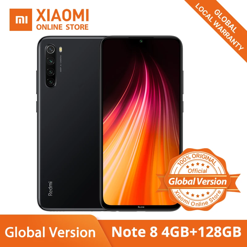 Xiaomi Redmi Note 8 смартфон с восьмиядерным процессором Snapdragon 665 ОЗУ 4 Гб ПЗУ 128 ГБ 4000 мАч 6