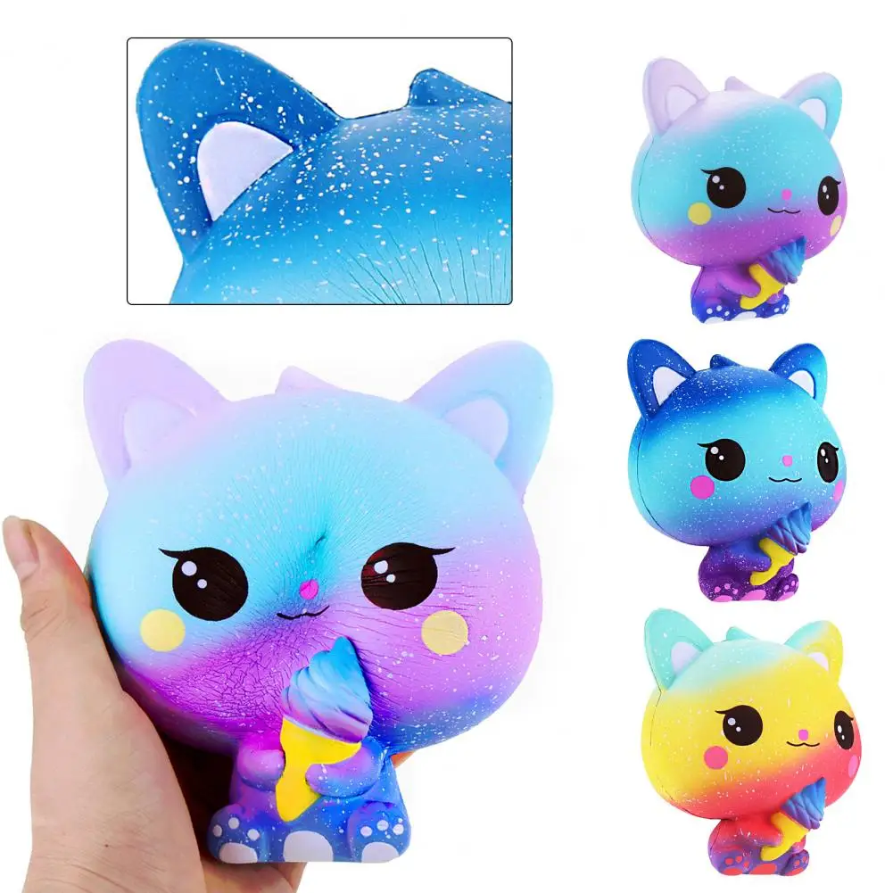 Kawaii Cat Squeeze Toys Squishi Toy Gradient Color Animal Squishi Slow Rising Stress Relief for Kids Adults squishy toys anti stress toy release pressure toy decompression toy stress relieving toy fidget toys sensory toys