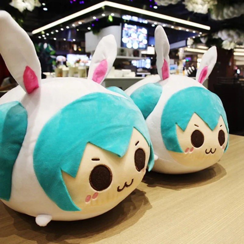 Мультфильм Аниме 28 см Hatsune кукла голова будущего девушки мультфильм плюшевая игрушка кукла девочка подарок