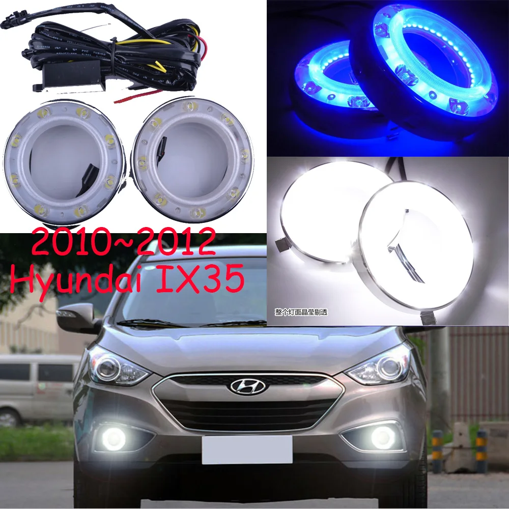 2010~ 2012 год автомобильный бампер лампа для hyundai IX35 Дневной светильник Tucson автомобильные аксессуары светодиодный DRL головной светильник для hyundai IX35 противотуманный светильник