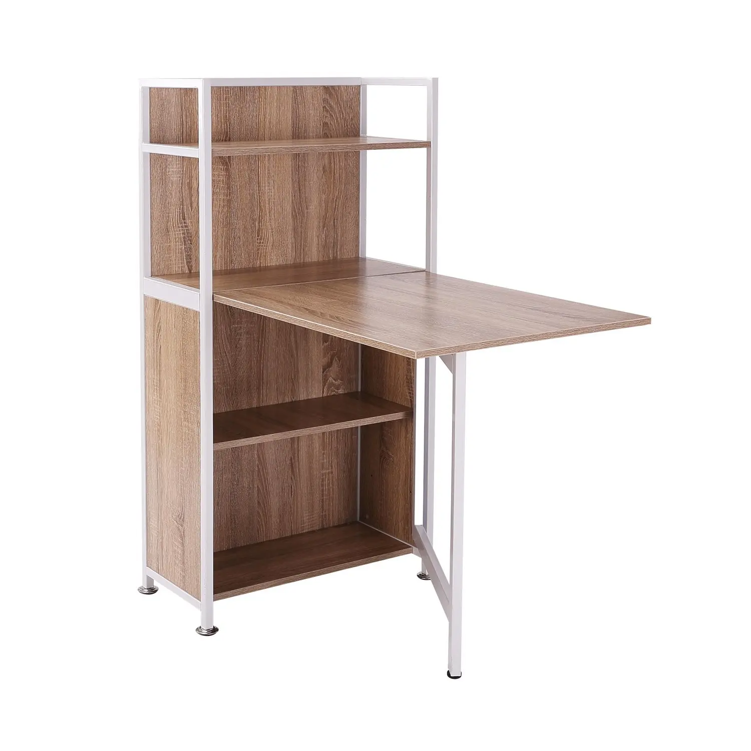 Homcom Cabinet Corner With Desk Computer Pull Wooden Mdf Laptop