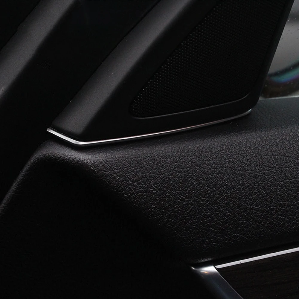 Car door tweeter slot plug stickers for BMW f10 f11 auto front door speakers frame trim sequins fit original ABS chrome sticker stereo speaker tweeter