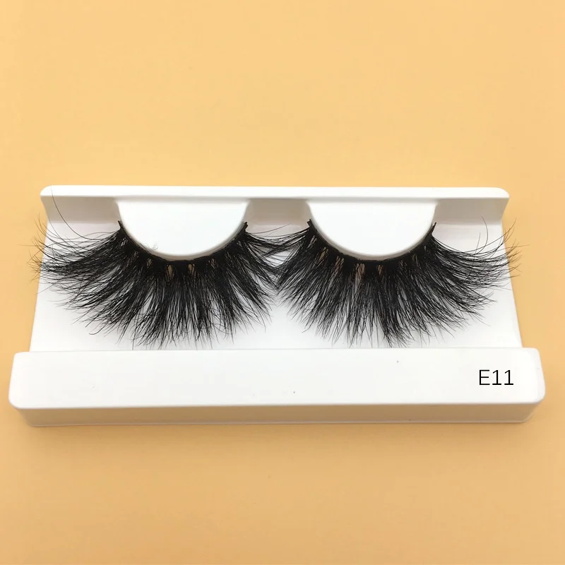 E11 white tray Накладные ресницы Mikiwi, искусственные норковые ресницы, натуральные накладные ресницы, длина 25 мм, макияж, 3D норковые ресницы - Цвет: E11 white tray